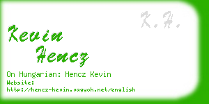 kevin hencz business card